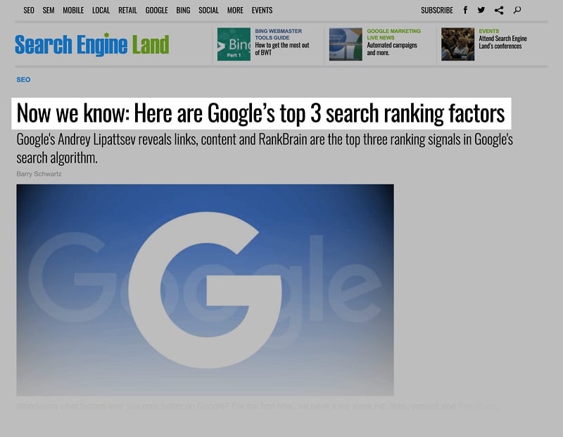 Google RankBrain