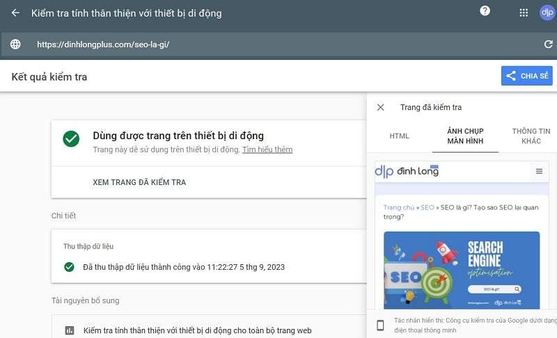 Trang web tối ưu cho thiết bị di động